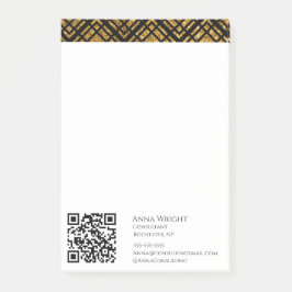 Lyxig svart guld modern post-it block