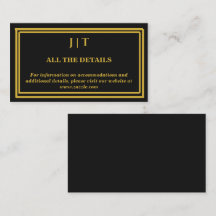 Lyxig svart & guld monogram bröllopsfodral
