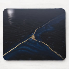 Lyxig svart marmor och guld Kintsugi Musmatta