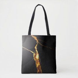 Lyxig svart marmor och guld Kintsugi Tygkasse