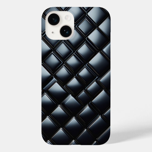 Lyxig svart metallisk diamanttelefonfodral - Slick (Baksida)