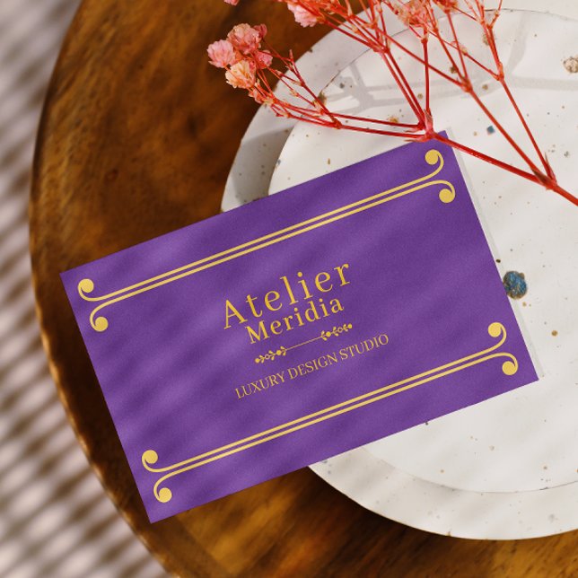 Lyxig Svart och Guld Blommig Elegant Visitkort (Skapare uppladdad)