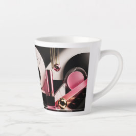 Lyxig svart och rosa marmorgeometrisk design