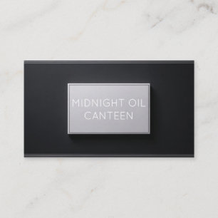 Lyxig svart och silver texturerad panel modern visitkort