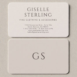 Lyxig Taupe Neutral Boutique Visitkort