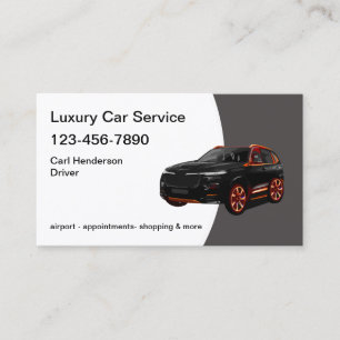 Lyxig taxibilservice visitkort