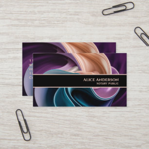 Lyxig teal plommon violett beige elegant glamour c visitkort
