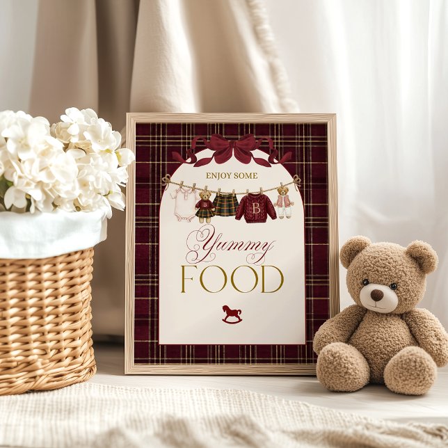 Lyxig Teddy Baby Shower Flickr Plaid Mat Poster (Skapare uppladdad)
