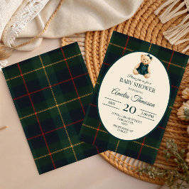 Lyxig Teddybjörn Baby Shower Inbjudningar