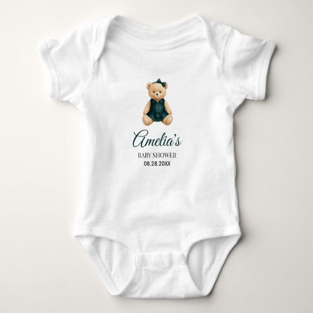 Lyxig Teddybjörn Baby Shower T Shirt (Framsida)