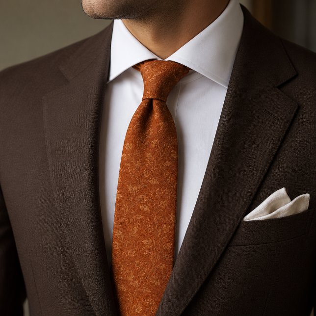 Lyxig Terrakotta Bränd Orange Jacquard Slips (Skapare uppladdad)