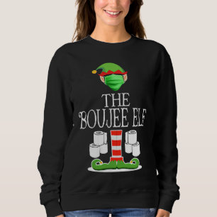 Lyxig tomte som bär mask toalettpapper jul t shirt