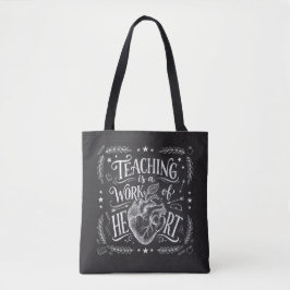 Lyxig Totebag för Lärare med Hjärte-tryck Tygkasse