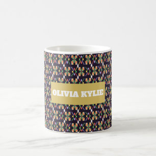 Lyxig traditionell Songket Pixel Broderimotiv  Kaffemugg