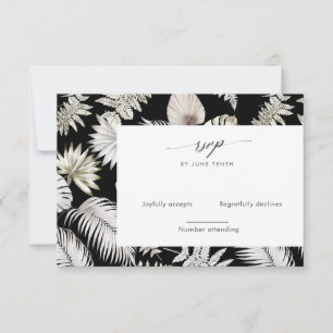 lyxig tropisk modern vertikal RSVP-kort OSA Kort