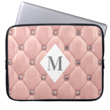 lyxig tuftad roséguld monogram