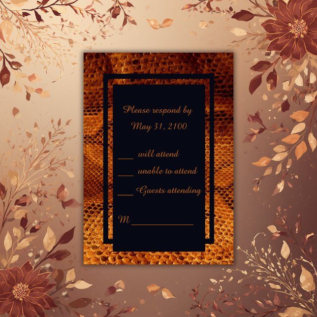 lyxig vild ormhud djurbröllop  OSA kort (Skapare uppladdad)