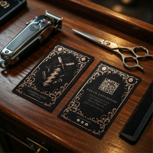 Lyxig Vintage Barberare Celestial Visitkort