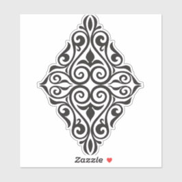 Lyxig Vintage Blommig Ram Dekorativ Konst Klistermärken