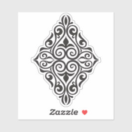 Lyxig Vintage Blommig Ram Dekorativ Konst Klistermärken