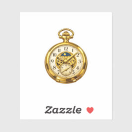 Lyxig Vintage Guld Fickur Stickers Elegant T Klistermärken