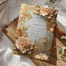 Lyxig Vintage-inspirerad blomster Motiv Bröllop
