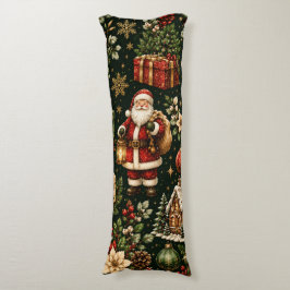 Lyxig Vintage Jul Holiday Mönster Kroppskudde