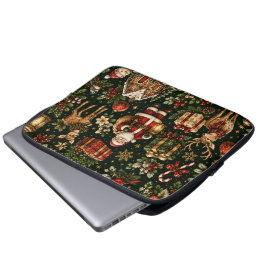 Lyxig Vintage Jul Holiday Mönster Laptop Fodral