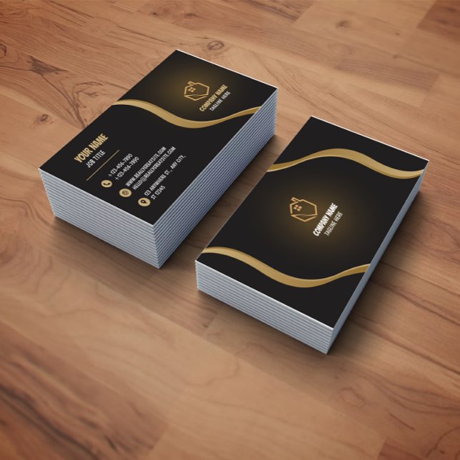 Lyxig visitkort för fastighetsmäklare (Skapare uppladdad)