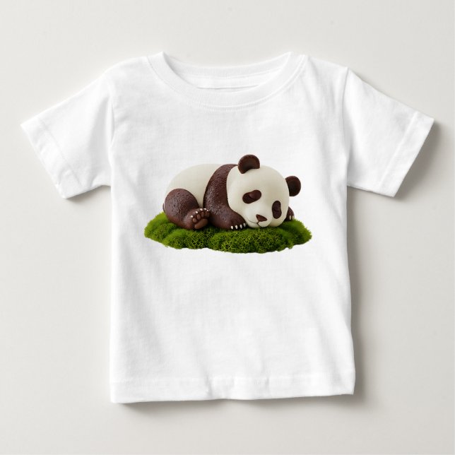 Lyxig vit chokladpanda efterrätt t shirt (Framsida)