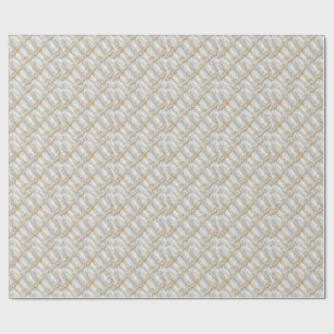 Lyxig vit marmorsten med guldådring design presentpapper