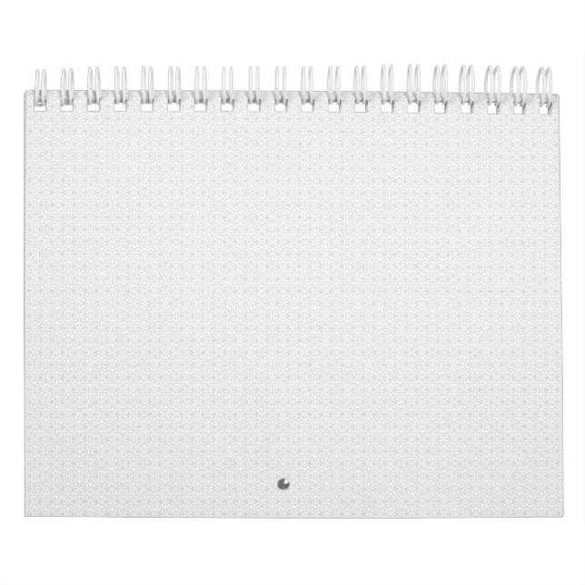 Lyxig vit monogramm filmappsats kalender (Omslag)
