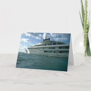 Lyxig yacht helgkort