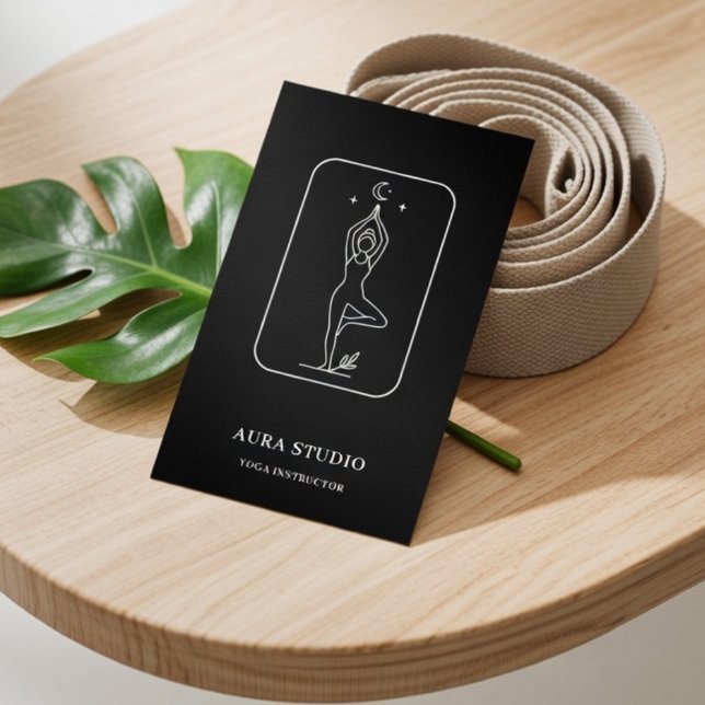 Lyxig yogainstruktör | Elegant  Visitkort (Skapare uppladdad)
