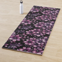 Lyxig yogamatta med blommotiv – Design för boutiqu