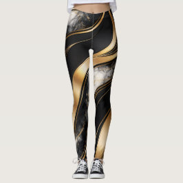 Lyxiga Abstrakt Marmor Leggings