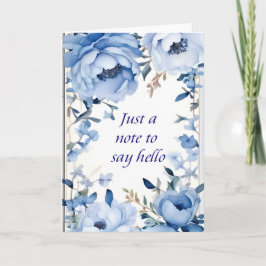 Lyxiga Blå Blommor att Säga Hej Kort