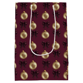 Lyxiga Burgundy & Guld Baubles & Slingor