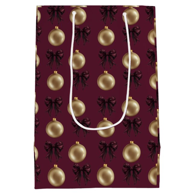 Lyxiga Burgundy & Guld Baubles & Slingor (Baksidan)
