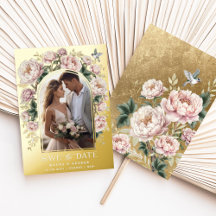 Lyxiga Chinoiserie Blommor Foto Spara Datumet