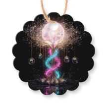 Lyxiga elektriska neonblommiga scallopade presentk