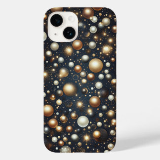 Lyxiga Guld och Pärl Sfärer Gnistrande Galaxy Geo