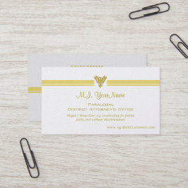 Lyxiga guld- randar för ParalegalDAs-kontor, Visitkort