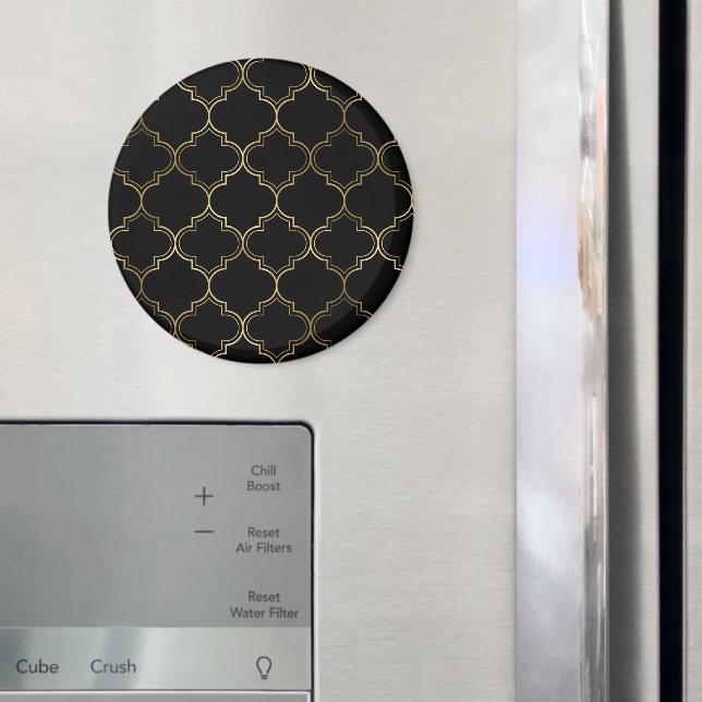 Lyxiga gyllene islamiska geometriska mönster motiv magnet (In Situ (Fridge))