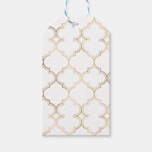 Lyxiga gyllene islamiska geometriska mönster motiv presentetikett
