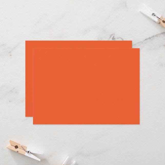 Lyxiga Orange Minimalistiska Inbjudningar (Fram/Back In Situ)