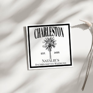 Lyxiga Palmer Charleston Kust Möhippa Pappersservett