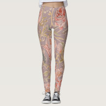 Lyxiga Peach Gold Rosor med Rose Gold Leggings