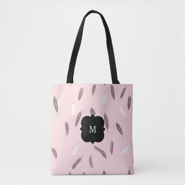 Lyxiga Populära Fjädrar Boho Kollektion Tygkasse (Framsida)