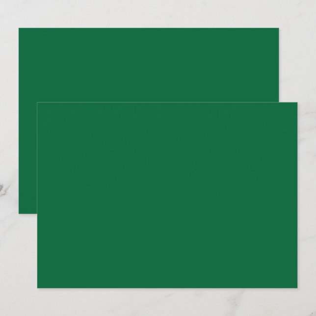 Lyxiga smaragdgröna minimalistiska evenemangsinbju inbjudningar (Fram/baksida)